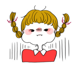 Plait hair girl sticker sticker #4219982