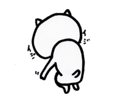 the name of the cat is pochi. sticker #4220986