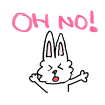 Bilingual Rabbit stickers sticker #4221713