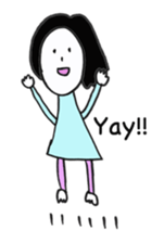 Cute white girl sticker #4222593