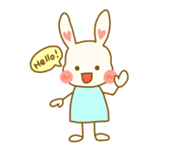 rabbit speaks casual talk and honorific sticker #4222826