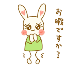 rabbit speaks casual talk and honorific sticker #4222835