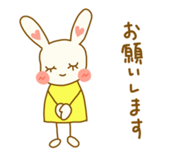 rabbit speaks casual talk and honorific sticker #4222841