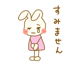 rabbit speaks casual talk and honorific sticker #4222849