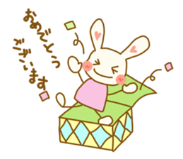 rabbit speaks casual talk and honorific sticker #4222853