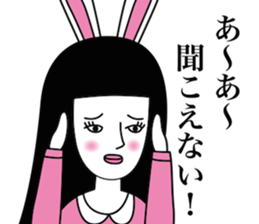 Girl of irreverent rabbit 2 sticker #4223351