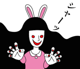 Girl of irreverent rabbit 2 sticker #4223380