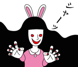 Girl of irreverent rabbit 2 sticker #4223380