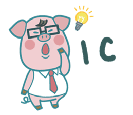 Poggy the 3 Big Pigs (English Sticker) sticker #4224264