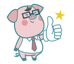 Poggy the 3 Big Pigs (English Sticker) sticker #4224265