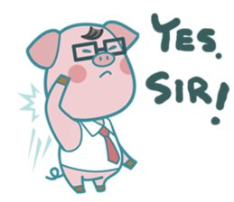 Poggy the 3 Big Pigs (English Sticker) sticker #4224268