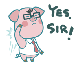 Poggy the 3 Big Pigs (English Sticker) sticker #4224268