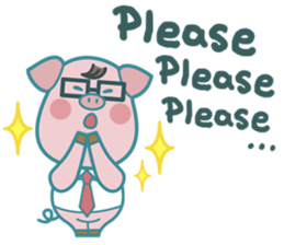 Poggy the 3 Big Pigs (English Sticker) sticker #4224276