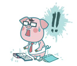 Poggy the 3 Big Pigs (English Sticker) sticker #4224281