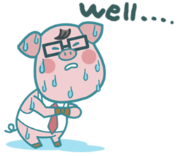 Poggy the 3 Big Pigs (English Sticker) sticker #4224282