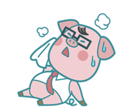 Poggy the 3 Big Pigs (English Sticker) sticker #4224294