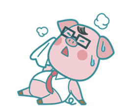 Poggy the 3 Big Pigs (English Sticker) sticker #4224294