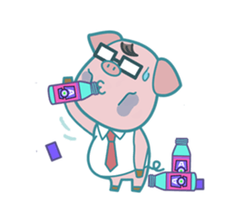 Poggy the 3 Big Pigs (English Sticker) sticker #4224295