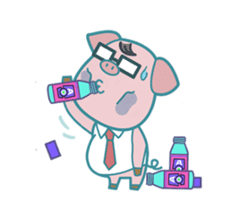 Poggy the 3 Big Pigs (English Sticker) sticker #4224295