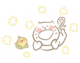 Nyanko Rakugaki-chubby white cat doodle2 sticker #4225145