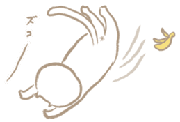 Nyanko Rakugaki-chubby white cat doodle2 sticker #4225148