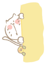 Nyanko Rakugaki-chubby white cat doodle2 sticker #4225163