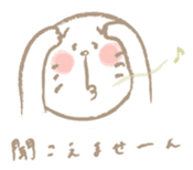 Nyanko Rakugaki-chubby white cat doodle2 sticker #4225169