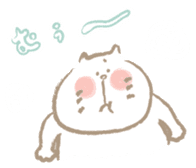 Nyanko Rakugaki-chubby white cat doodle2 sticker #4225170