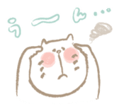 Nyanko Rakugaki-chubby white cat doodle2 sticker #4225171