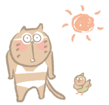 Nyanko Rakugaki-chubby white cat doodle2 sticker #4225175