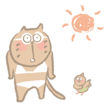 Nyanko Rakugaki-chubby white cat doodle2 sticker #4225175