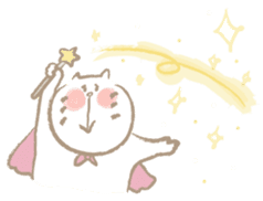 Nyanko Rakugaki-chubby white cat doodle2 sticker #4225181