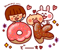 Daily Sticker-girl&animals- sticker #4228828