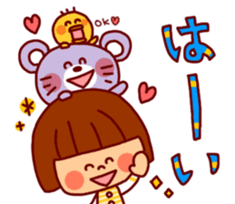 Daily Sticker-girl&animals- sticker #4228830