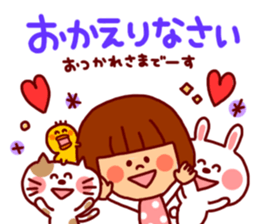 Daily Sticker-girl&animals- sticker #4228835