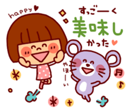 Daily Sticker-girl&animals- sticker #4228838