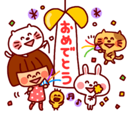 Daily Sticker-girl&animals- sticker #4228844