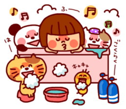 Daily Sticker-girl&animals- sticker #4228854