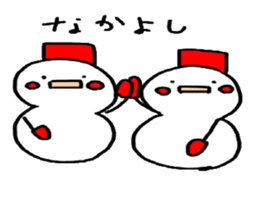 Snowman and his friends sticker #4229355