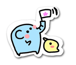 Elephant and chick sticker #4229507