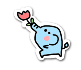 Elephant and chick sticker #4229512