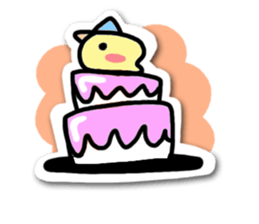 Elephant and chick sticker #4229513