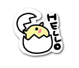 Elephant and chick sticker #4229514