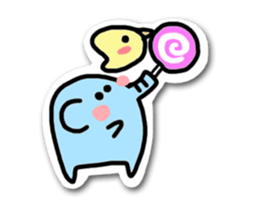 Elephant and chick sticker #4229516