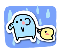 Elephant and chick sticker #4229533