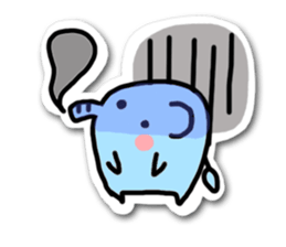 Elephant and chick sticker #4229534