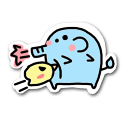 Elephant and chick sticker #4229535