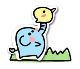 Elephant and chick sticker #4229536