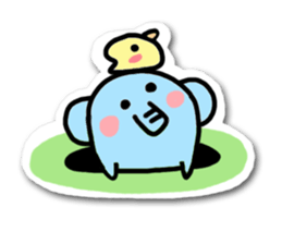 Elephant and chick sticker #4229539