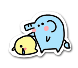 Elephant and chick sticker #4229542